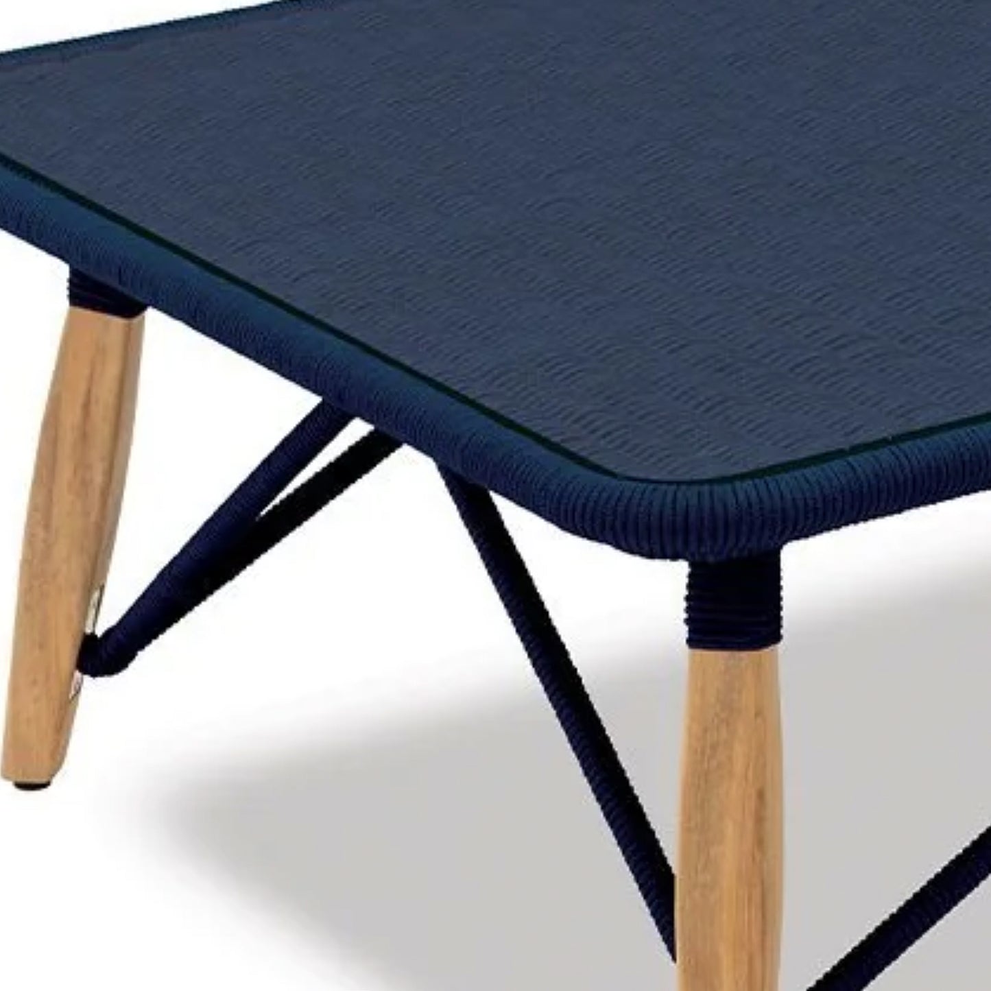 Modern 120cm coffee table with wooden legs and dark tabletop design, ideal for stylish living spaces.